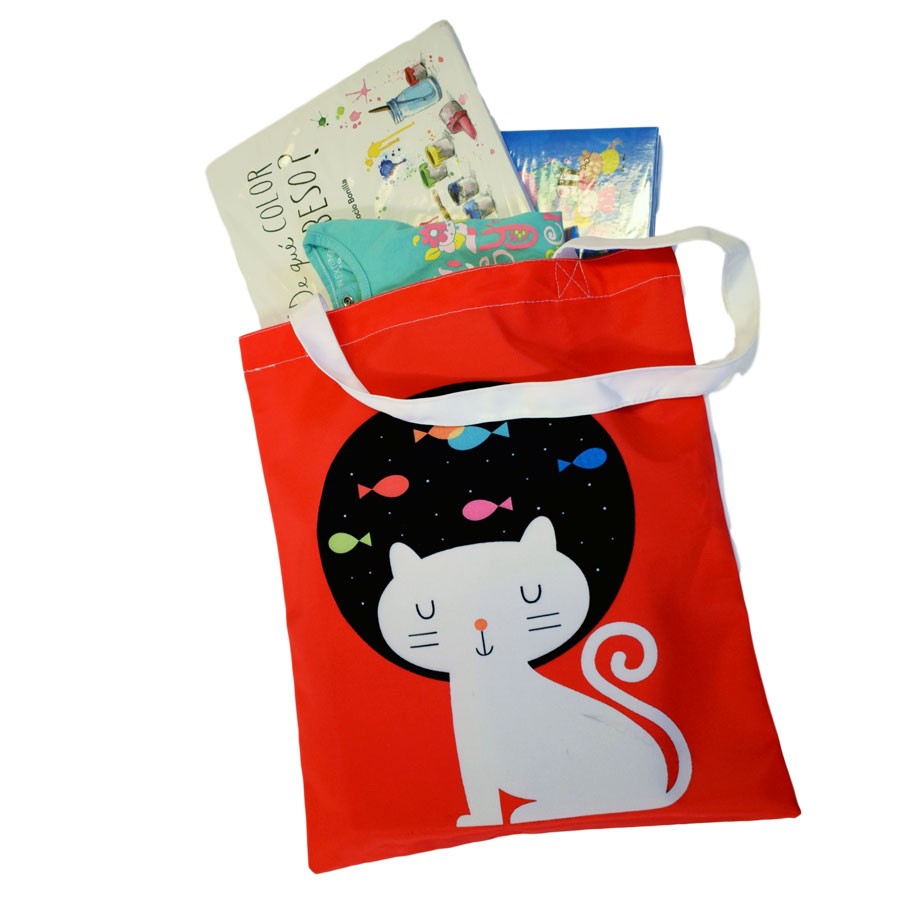 nacnic Bolsa tote de Gatito hambriento