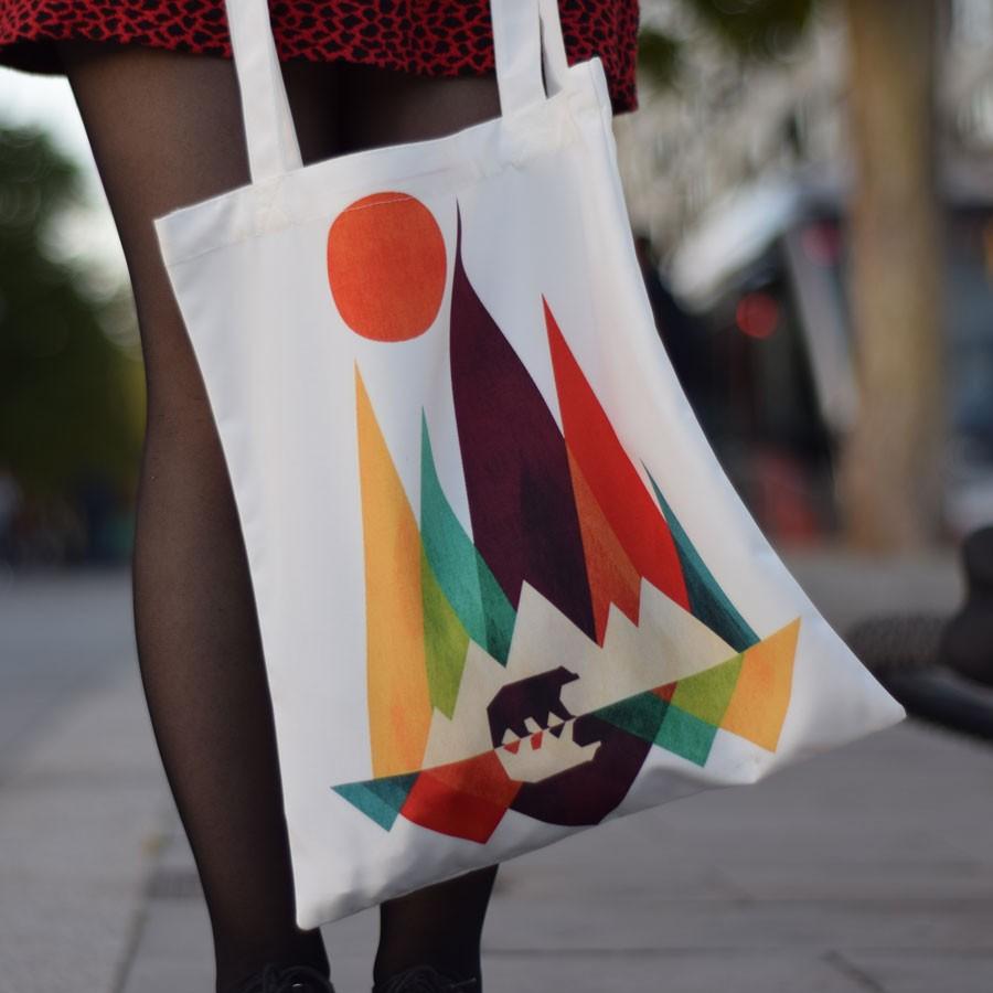 Nacnic Bolsa Tote De Oso Montañas Multicolor