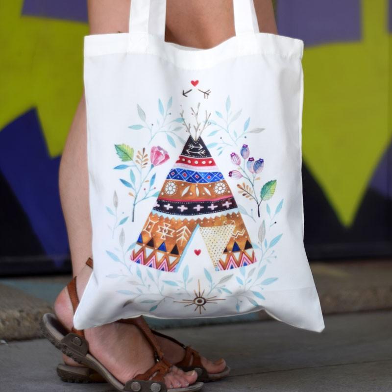 nacnic Bolsa tote de Tipi indio