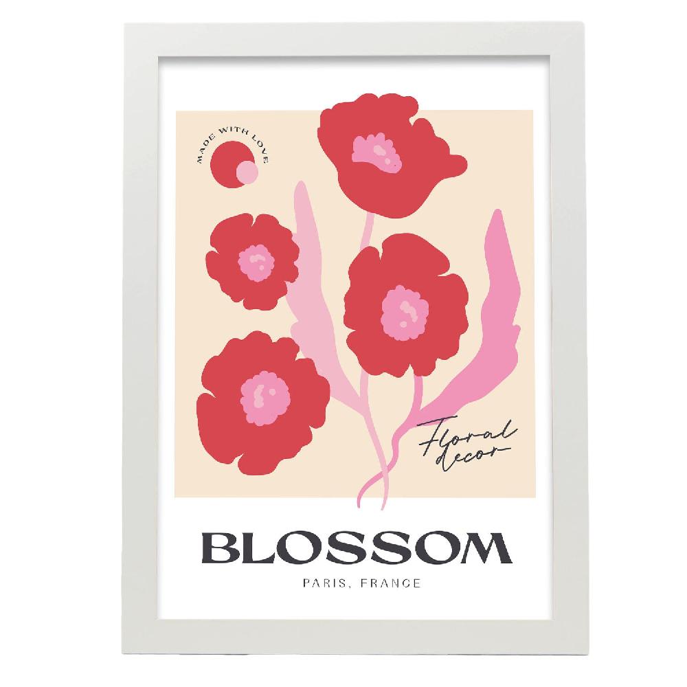 Nacnic Cartel De Flores De Amapola Floral