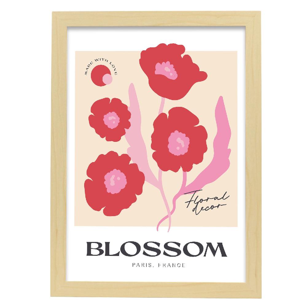 Nacnic Cartel De Flores De Amapola Floral