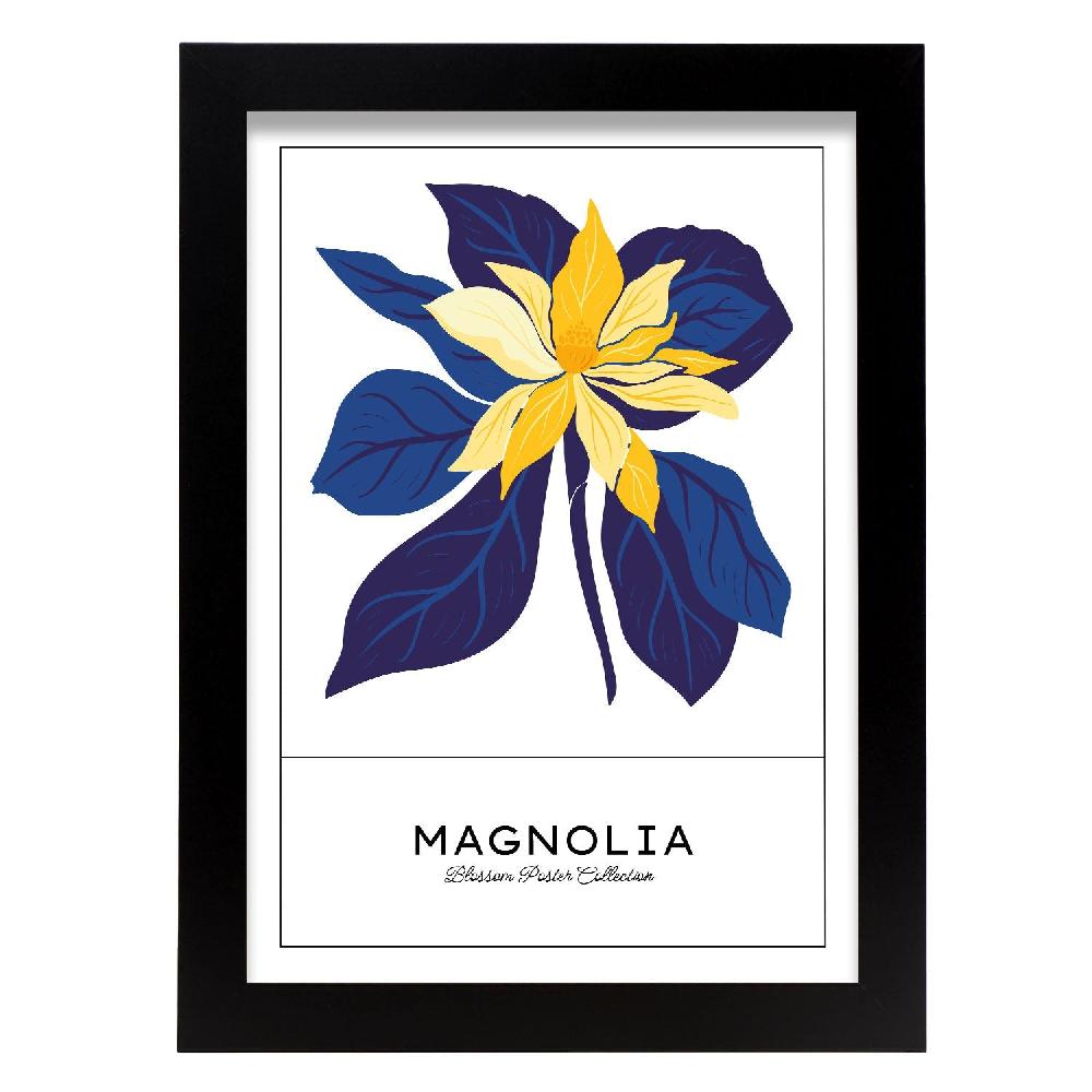 nacnic Cartel de Magnolia Azul y Amarillo