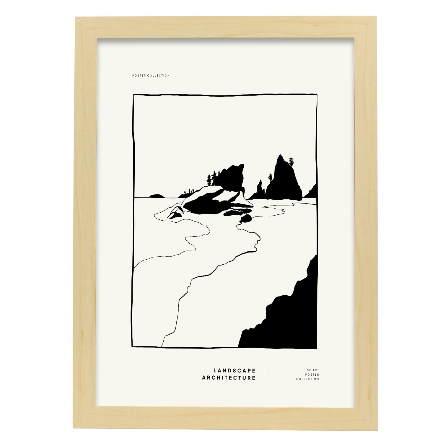Nacnic Cartel De Montaña Y Océano