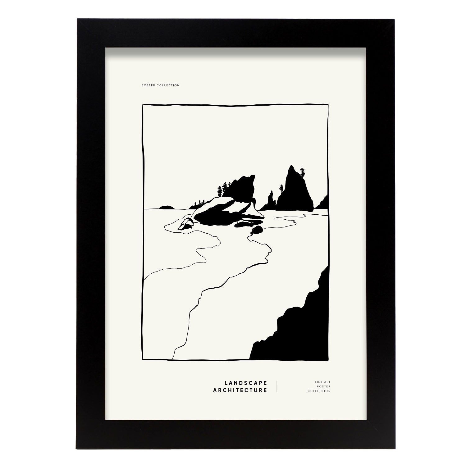 nacnic Cartel de Montaña y Océano