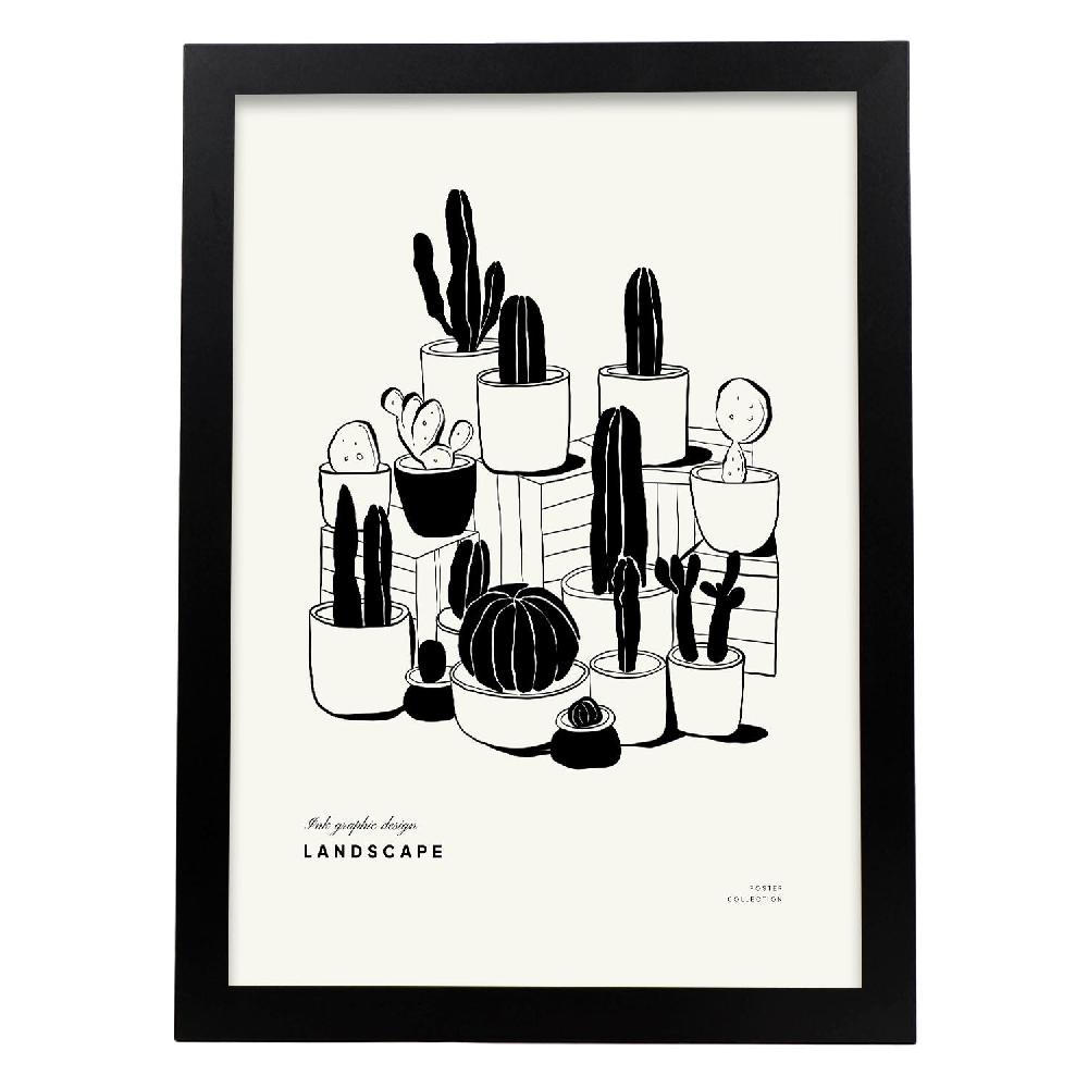 Nacnic Cartel De Pequeños Cactus En Maceta