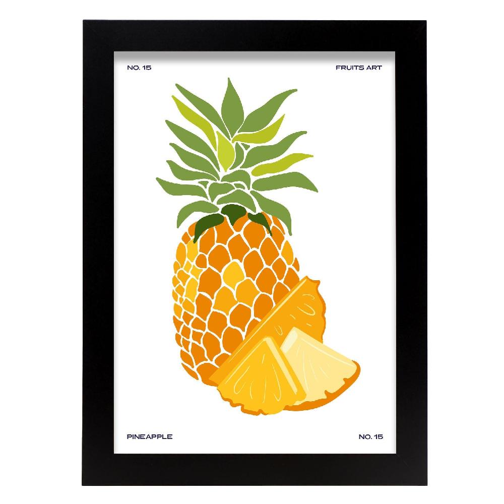 nacnic Cartel de Piña con rodajas