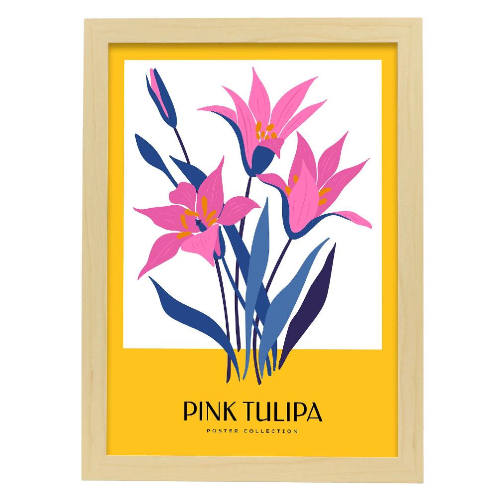Nacnic Cartel De Pink Tulip