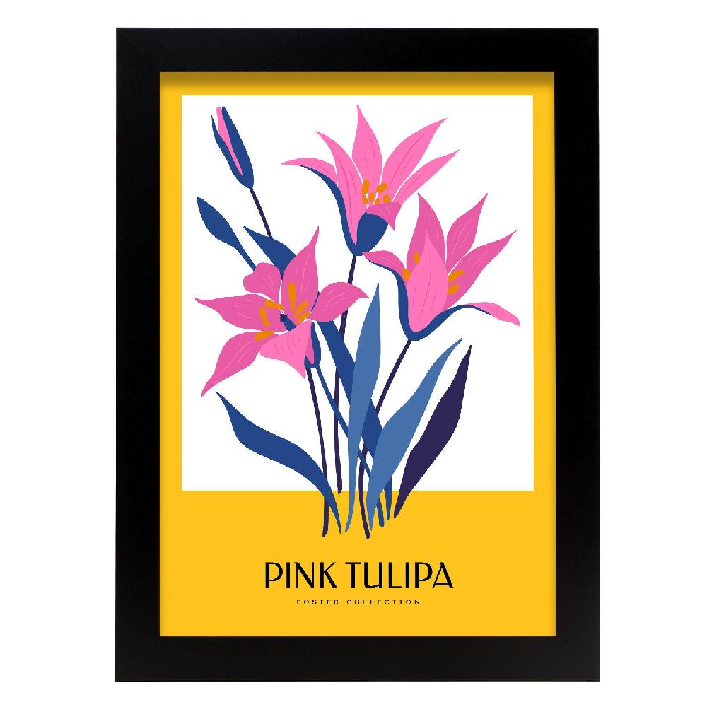 nacnic Cartel de Pink Tulip