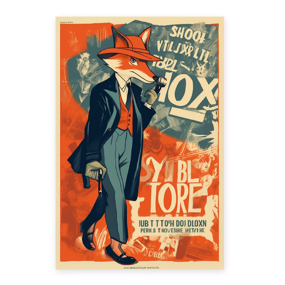 Nacnic Cartel De Poster Fox Detectives