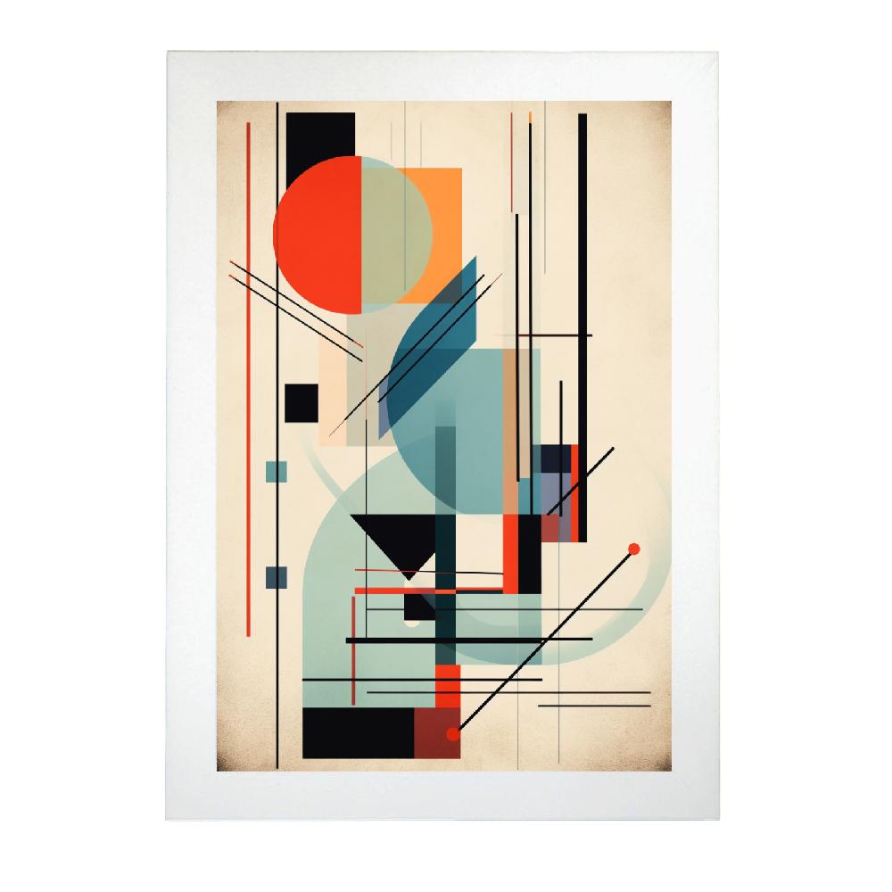 Nacnic Cartel Geométrico Con Fondo De Bauhaus