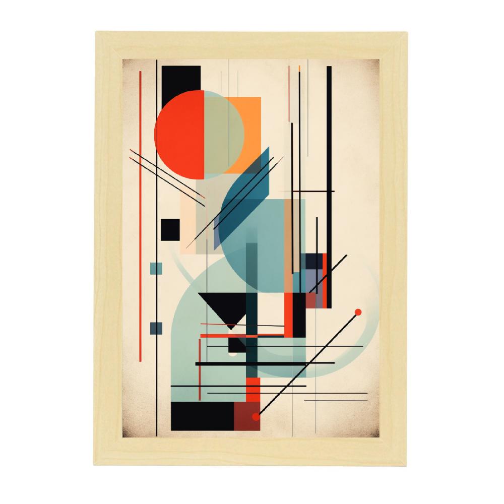 Nacnic Cartel Geométrico Con Fondo De Bauhaus