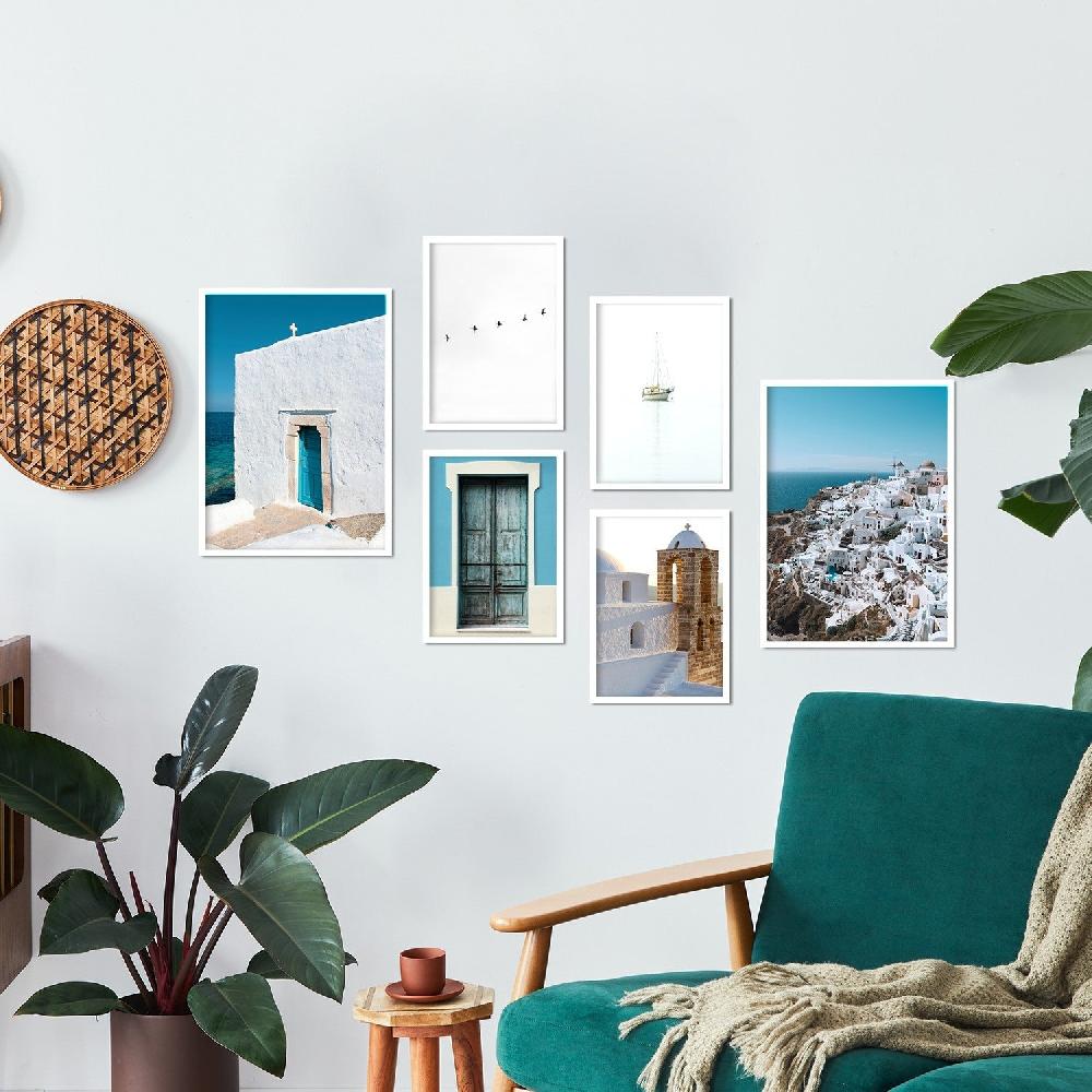 nacnic Conjunto 6 Láminas Fotografía Islas Griegas
