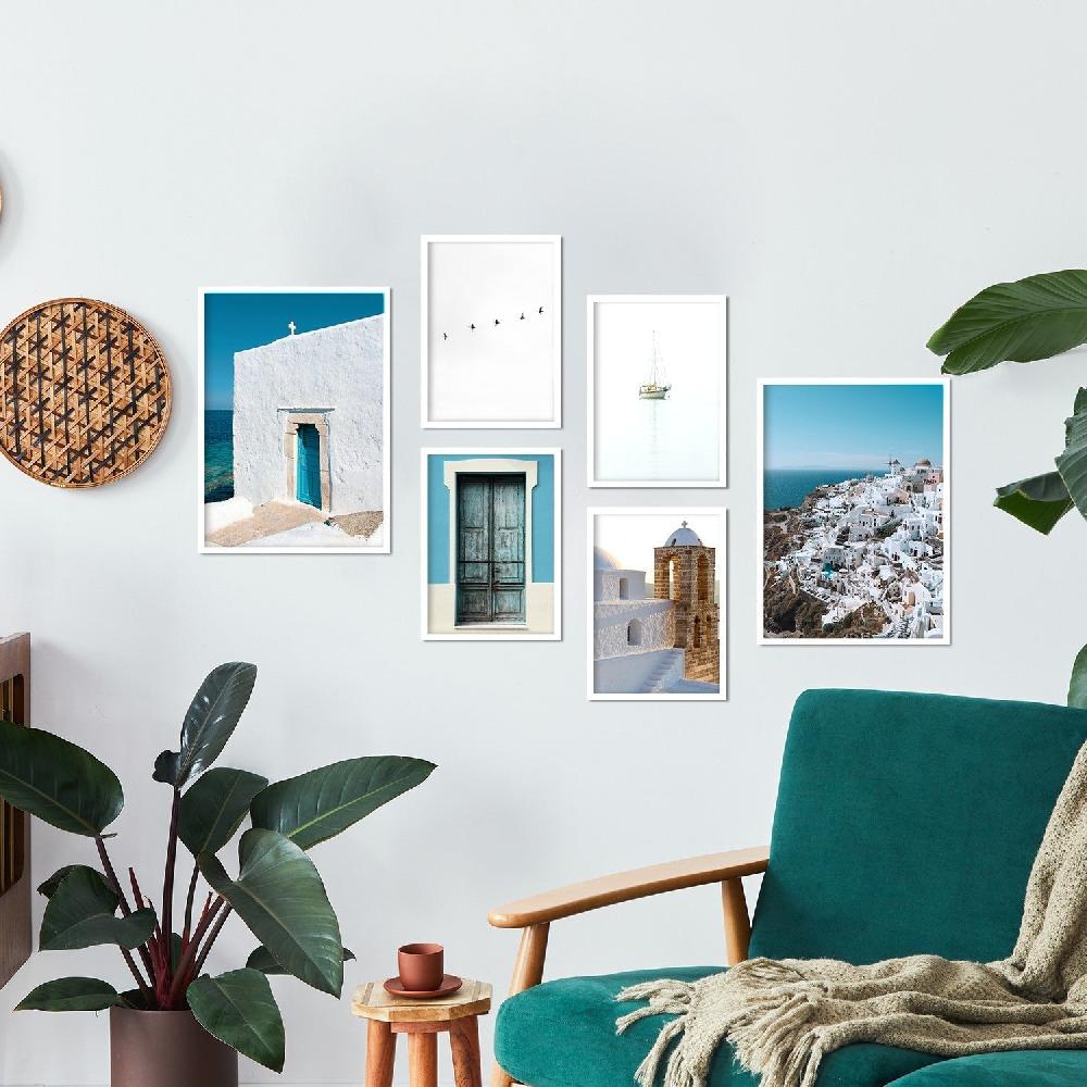 nacnic Conjunto 6 Láminas Fotografía Islas Griegas