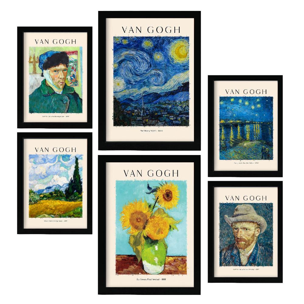 nacnic Conjunto de 6 láminas de Van Gogh