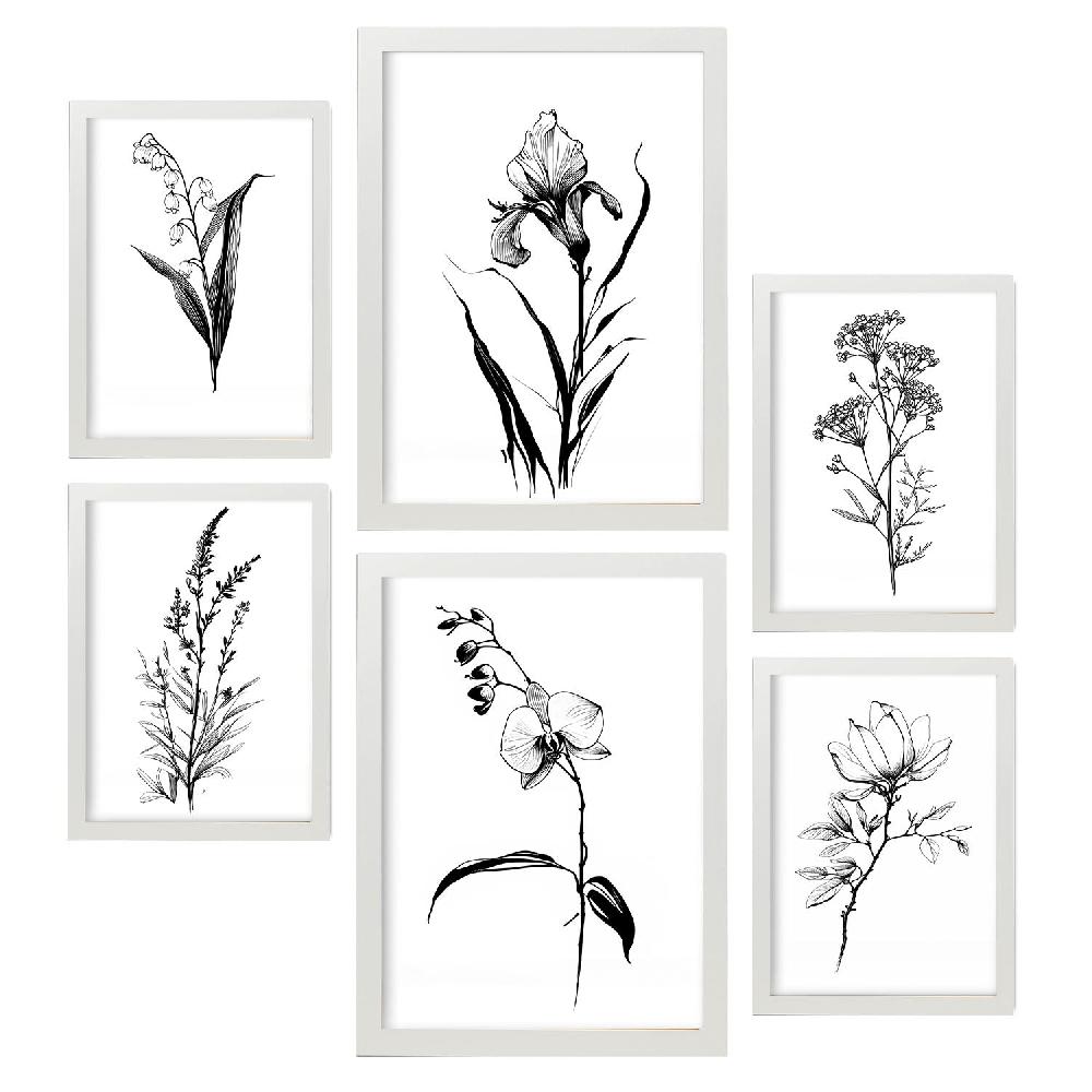 Nacnic Nacnic Conjunto De Laminas Flores Lineales_7