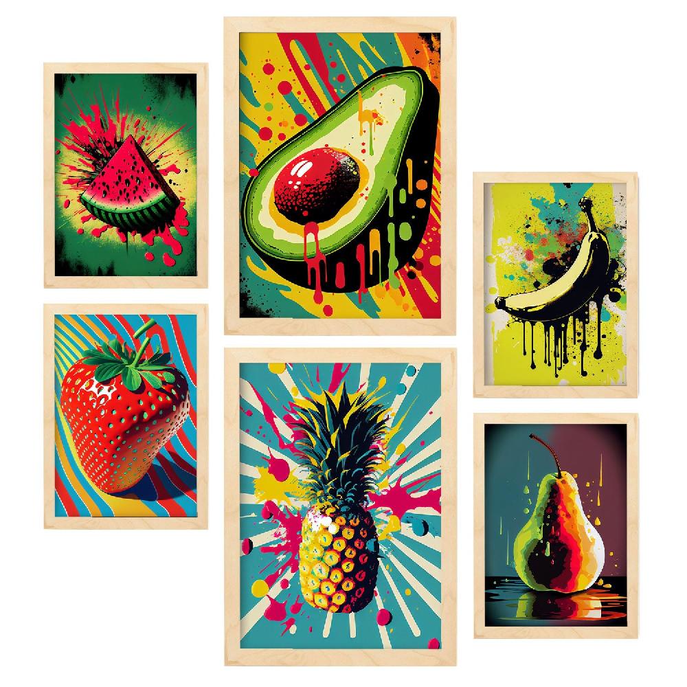 Nacnic Conjunto Pop Art Verduras Nacnic Laminas