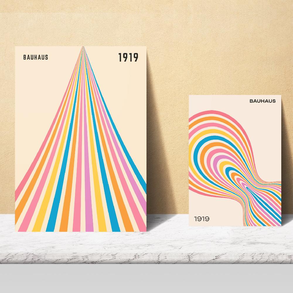 Nacnic Geometrico Bauhaus Formas Colores Pastel