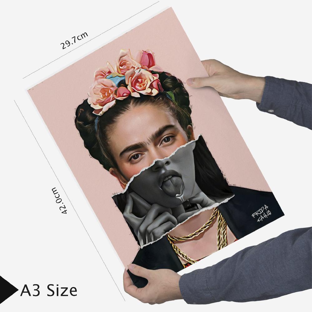 nacnic Iconic Frida Van Gohg Collage Pop Art