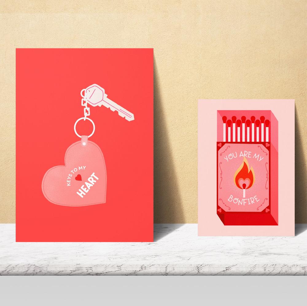 Nacnic Illustraciones De Arte Moderno En Rosa