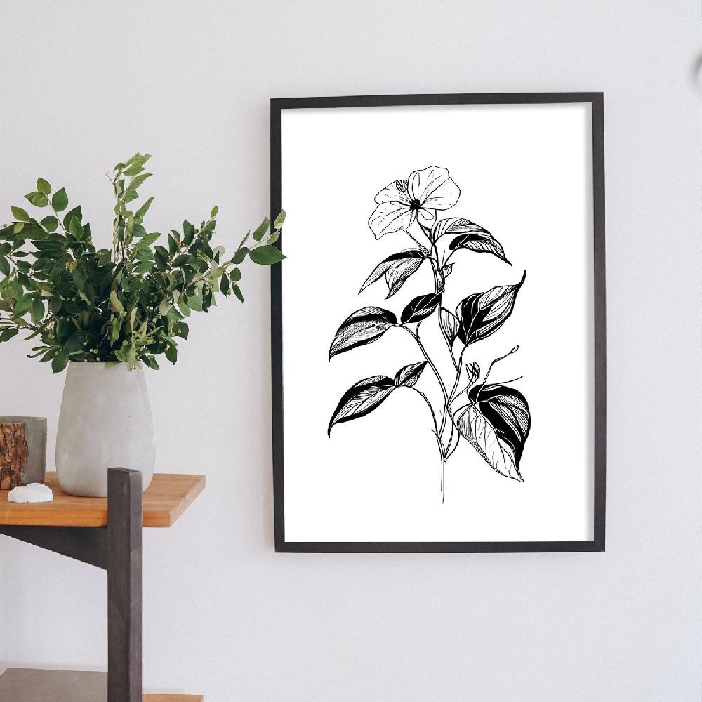 Nacnic Nacnic Impatiens Arte Minimalista Lineal - Lámina