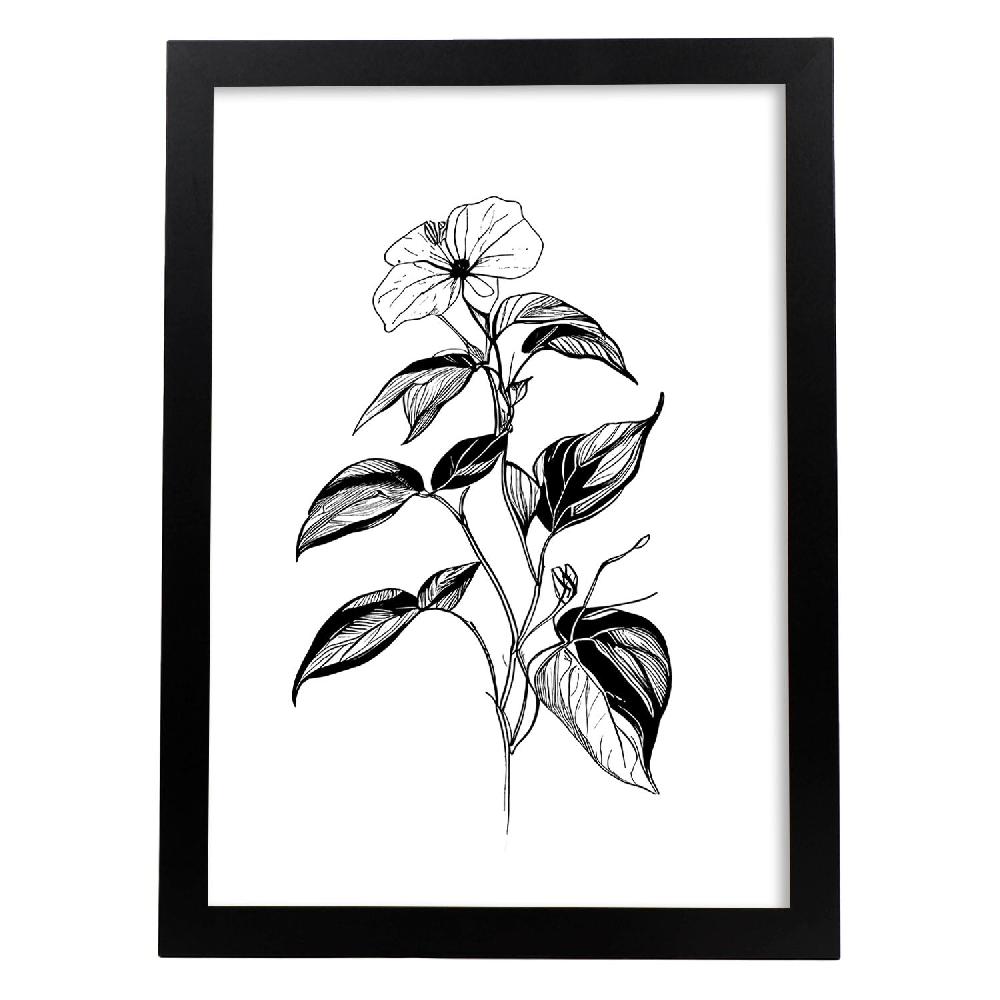 nacnic Nacnic Impatiens Arte Minimalista Lineal - Lámina