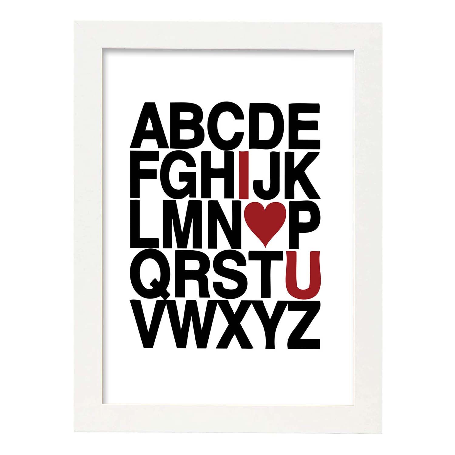 Nacnic Lámina ABCEDARIO Feliz I Love You