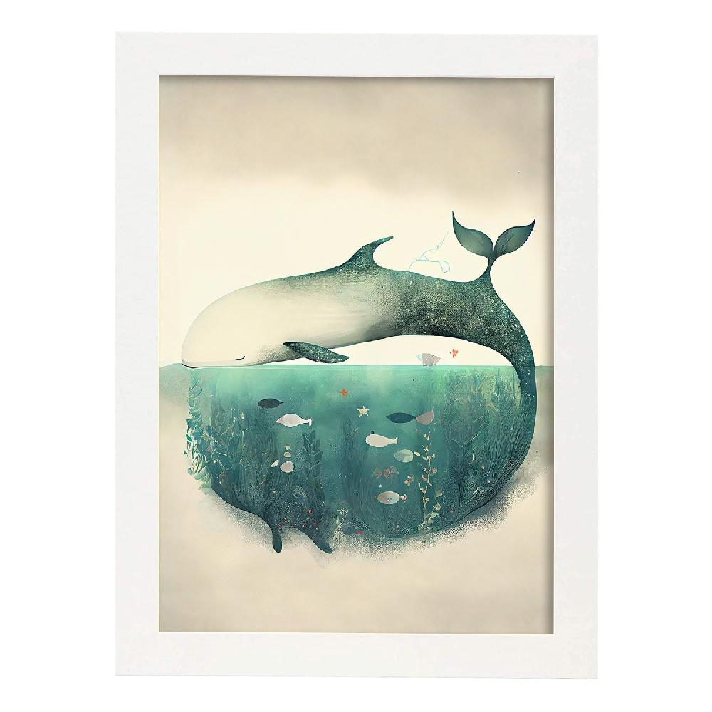 Nacnic Lámina Abstracta De Delfín Nácnico