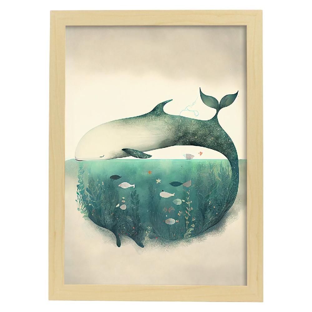 Nacnic Lámina Abstracta De Delfín Nácnico