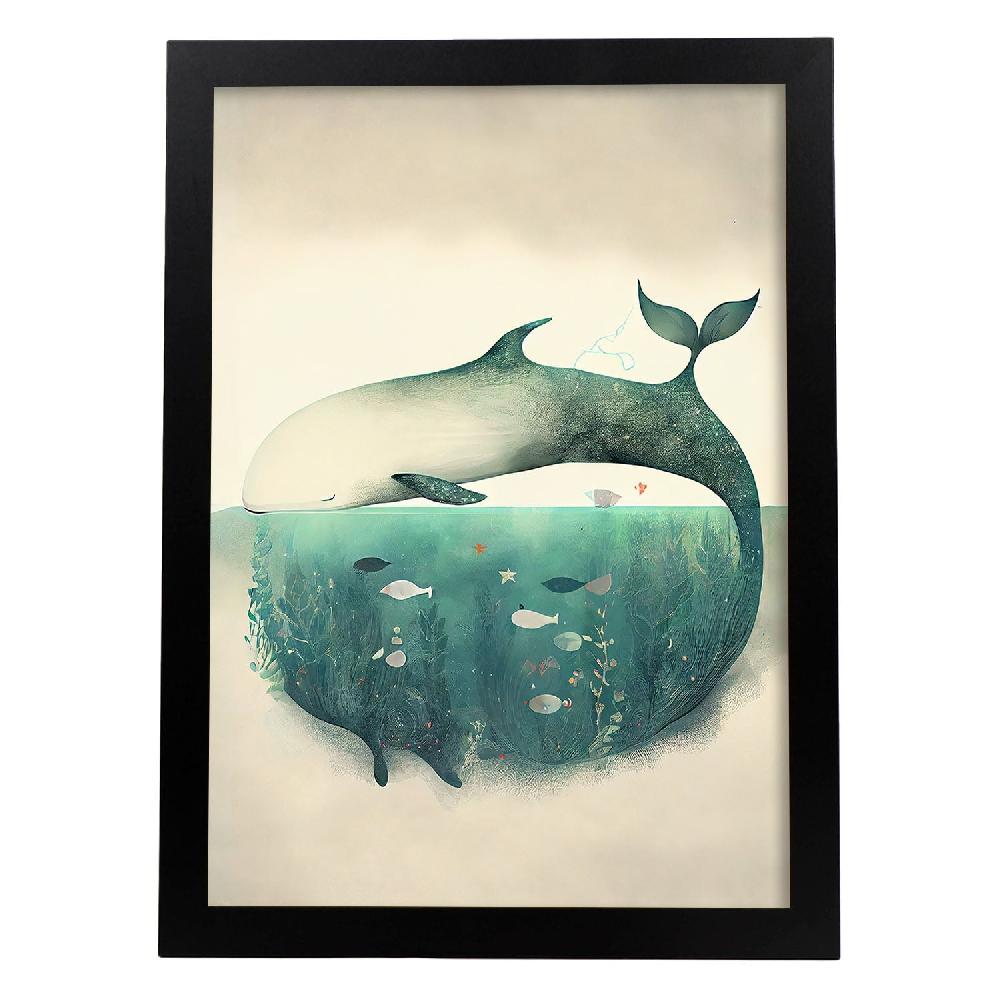 nacnic Lámina Abstracta de Delfín Nácnico