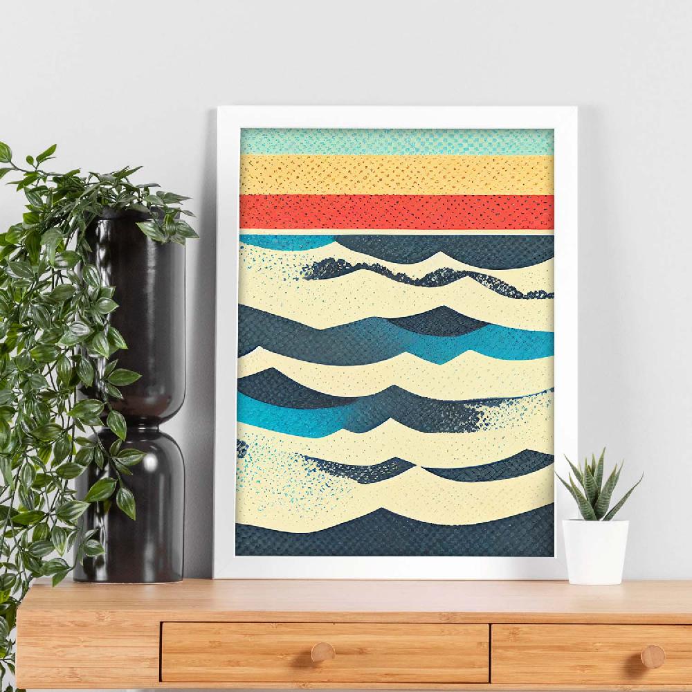 Nacnic Lámina Abstracta De Olas Coloridas Nacnic