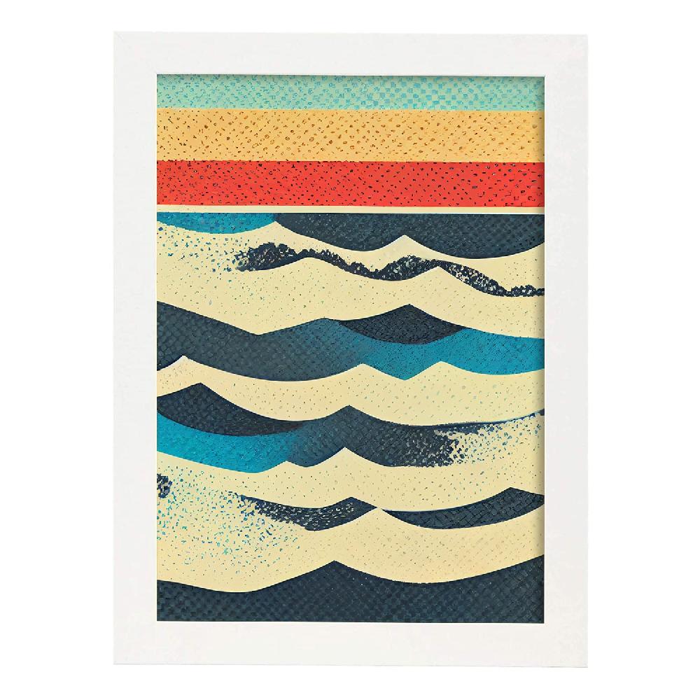 Nacnic Lámina Abstracta De Olas Coloridas Nacnic