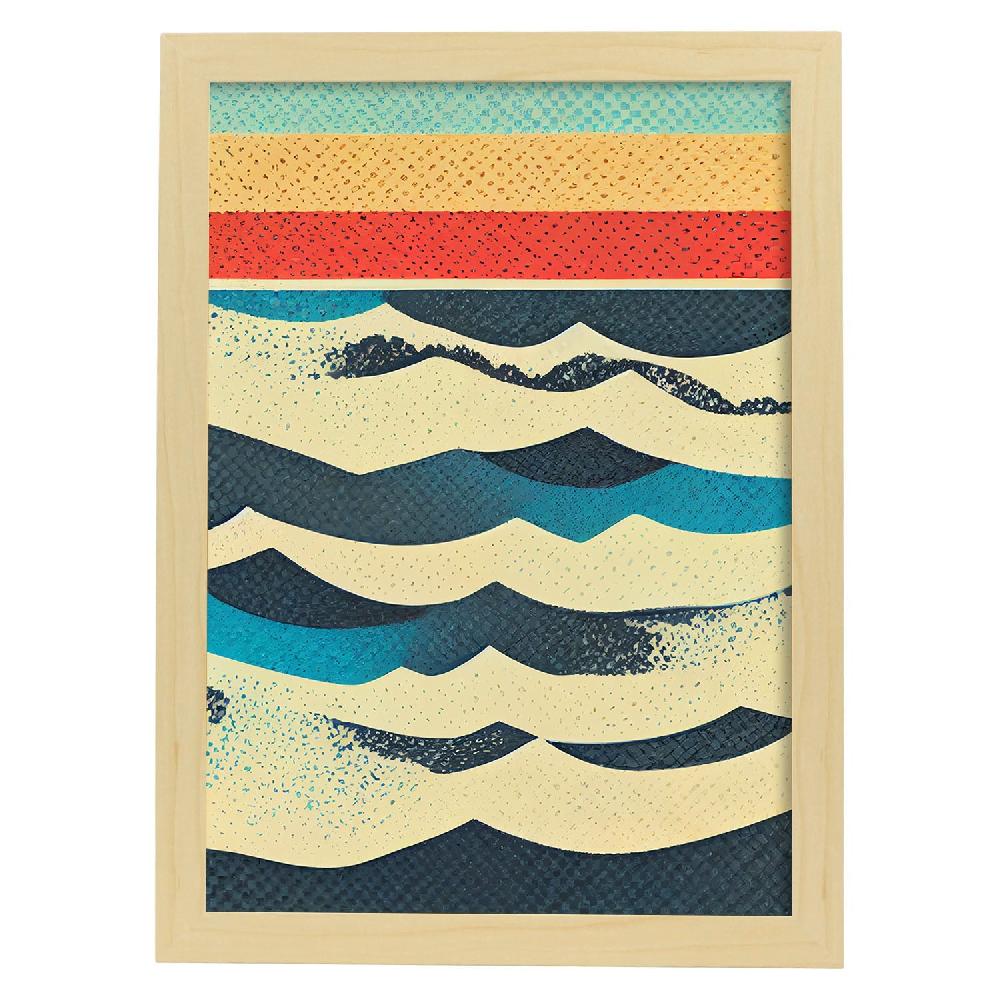 Nacnic Lámina Abstracta De Olas Coloridas Nacnic