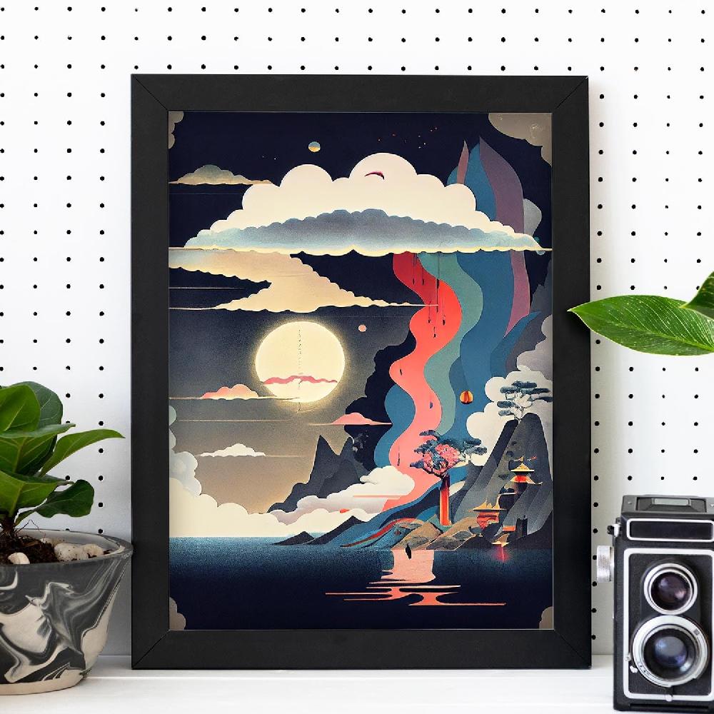 Nacnic Lámina Abstracta Surreal Ukiyo 38 De Nacnic