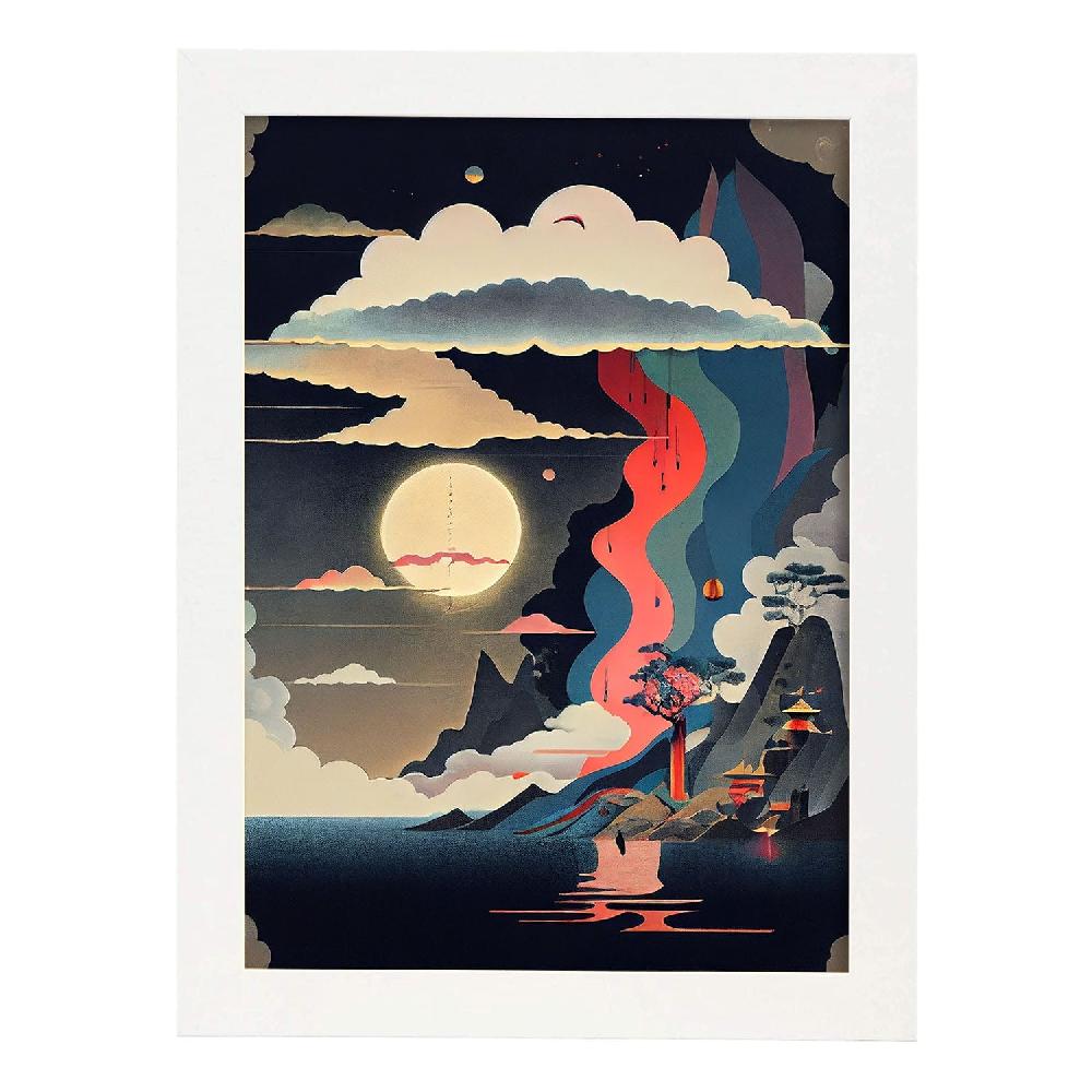 Nacnic Lámina Abstracta Surreal Ukiyo 38 De Nacnic