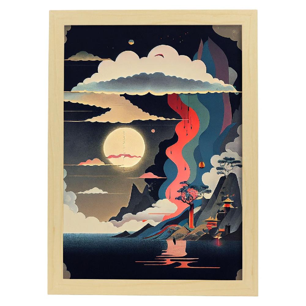 Nacnic Lámina Abstracta Surreal Ukiyo 38 De Nacnic