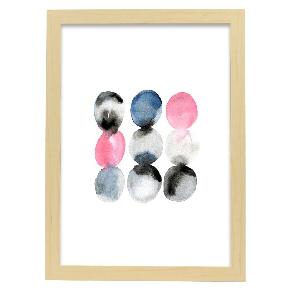 Nacnic Lámina Abstracto Rosa Negro Nórdico