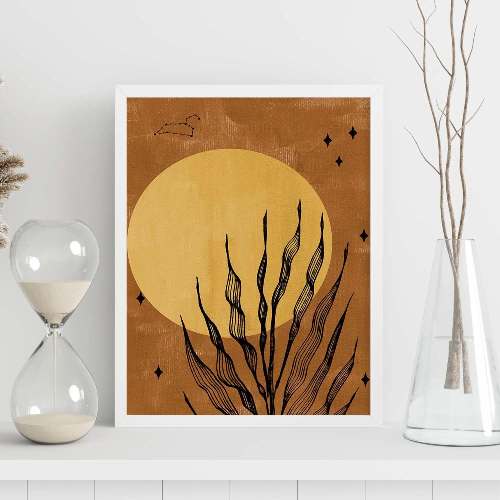 Nacnic Lámina Acuarela 8 De Plantas Abstractas