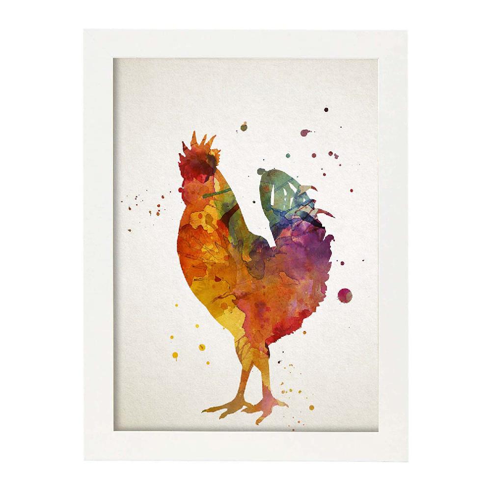 Nacnic Lámina Acuarela De Pollo
