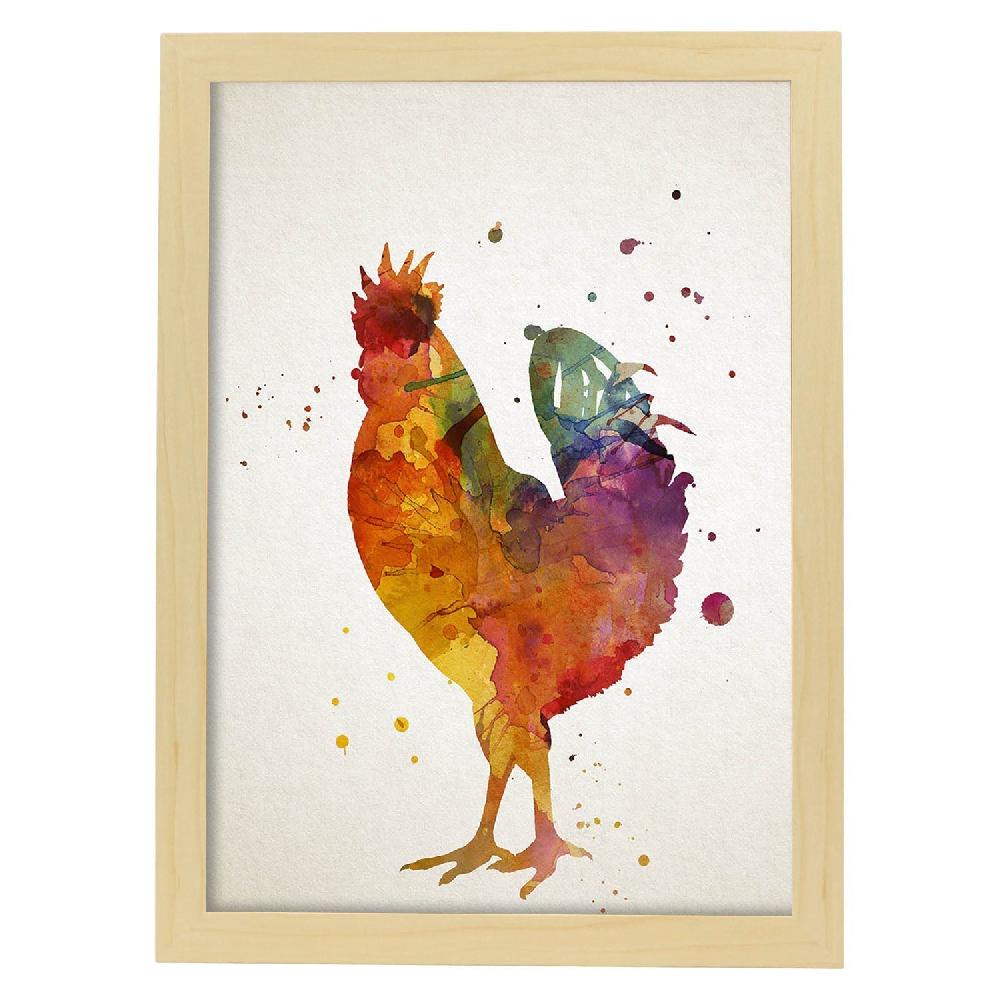 Nacnic Lámina Acuarela De Pollo