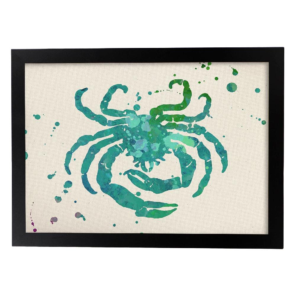 Nacnic Lámina Acuarela Signo Zodiacal Cancer