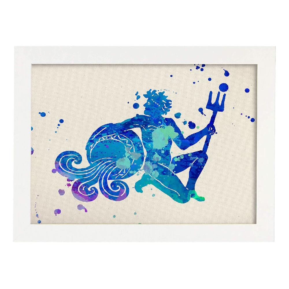 Nacnic Lámina Acuario Estilo Acuarela Zodiacal