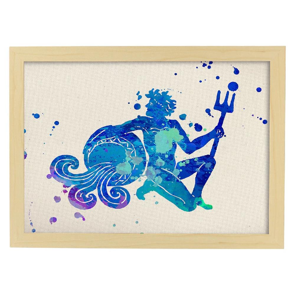 Nacnic Lámina Acuario Estilo Acuarela Zodiacal