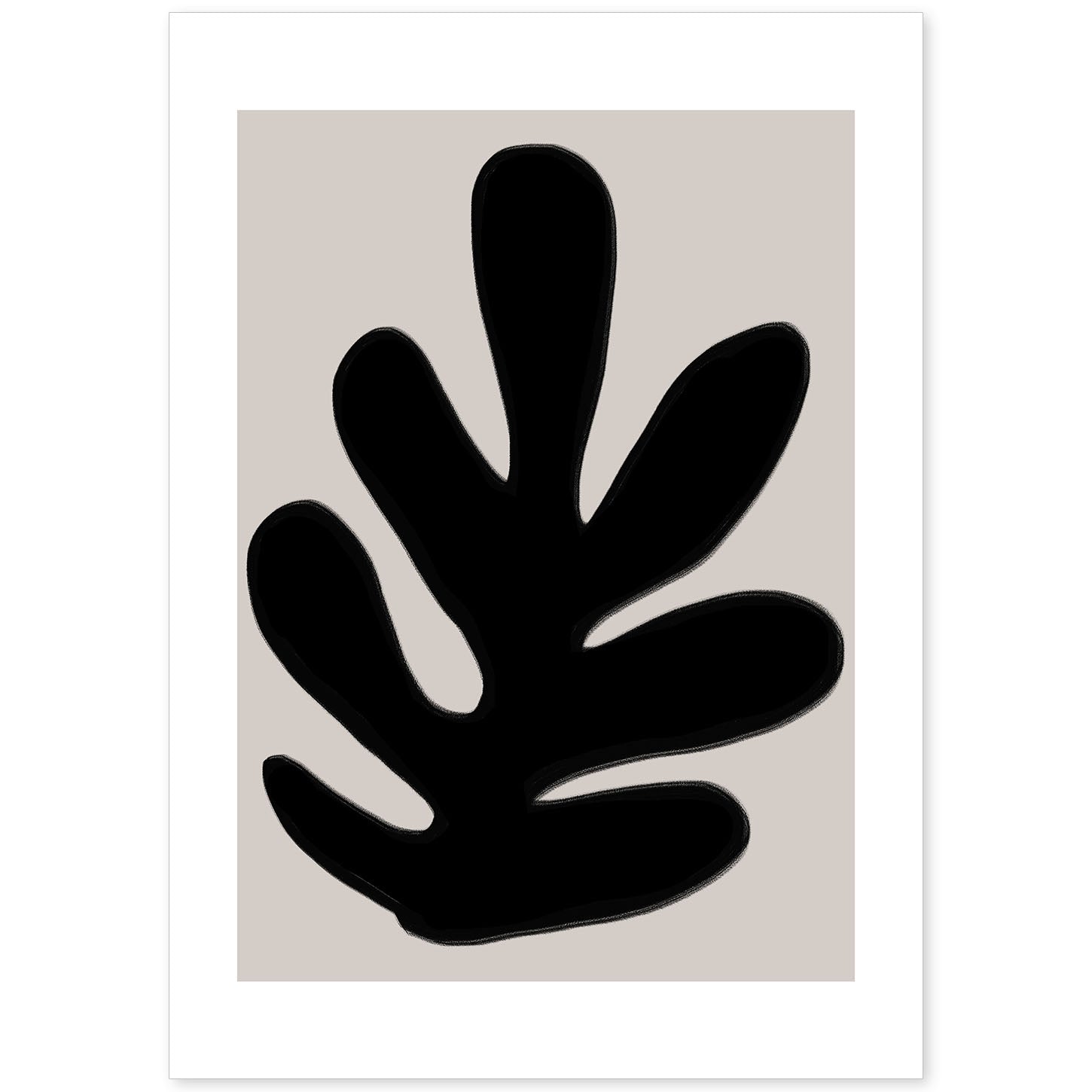 nacnic Lamina Artística Abstracta Moderno Negro 03