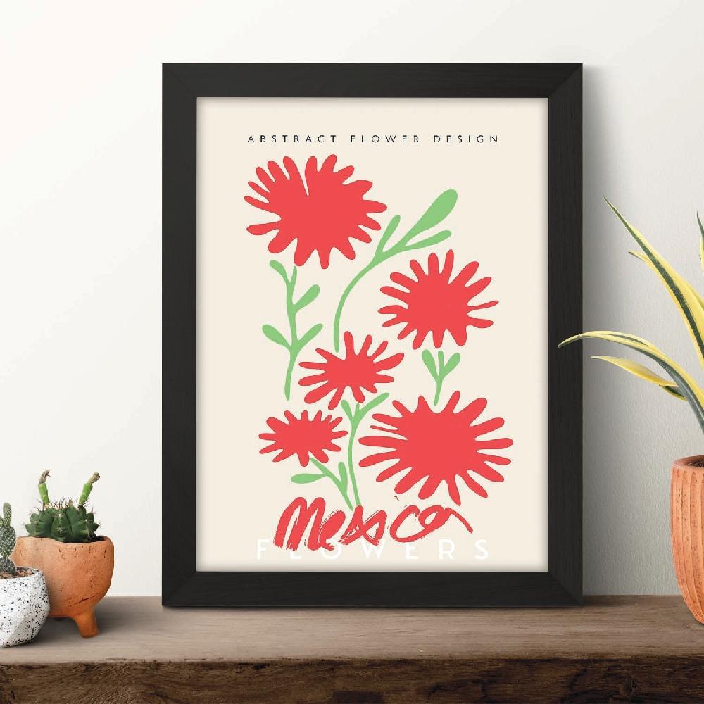 Nacnic Lamina Artística De Flor Abstracta México