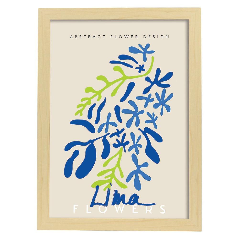 Nacnic Lamina Artistica De Flor Lima Abstracta