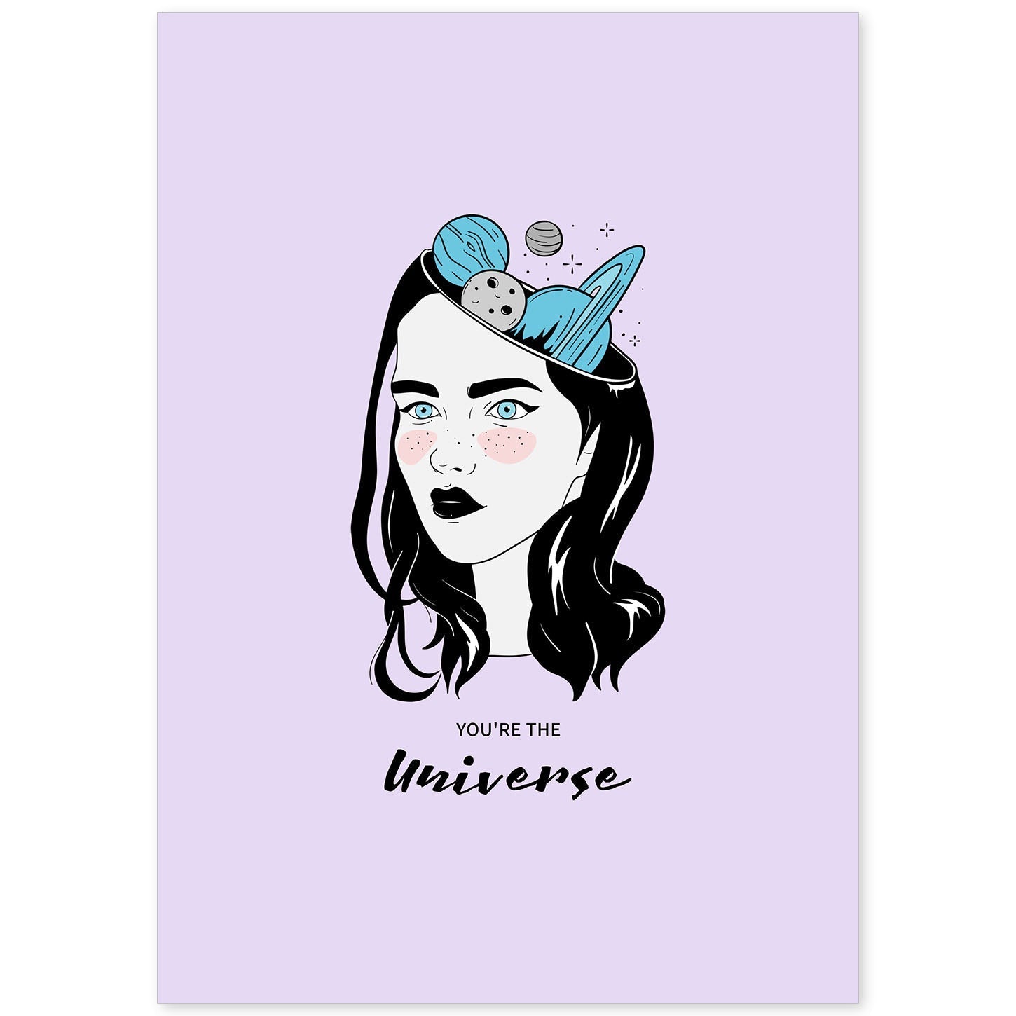 nacnic Lámina Artística de Universo y Mujer
