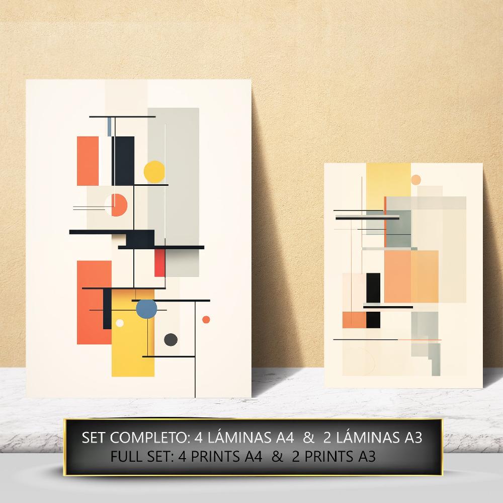 Nacnic Lámina Bauhaus En Colores Pastel