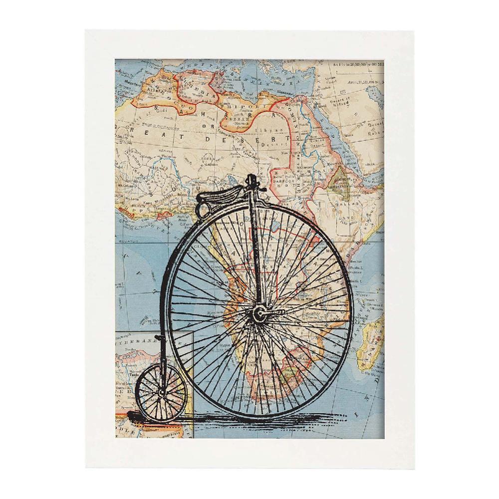 Nacnic Lámina Ciclo A África Con Diseño Vintage