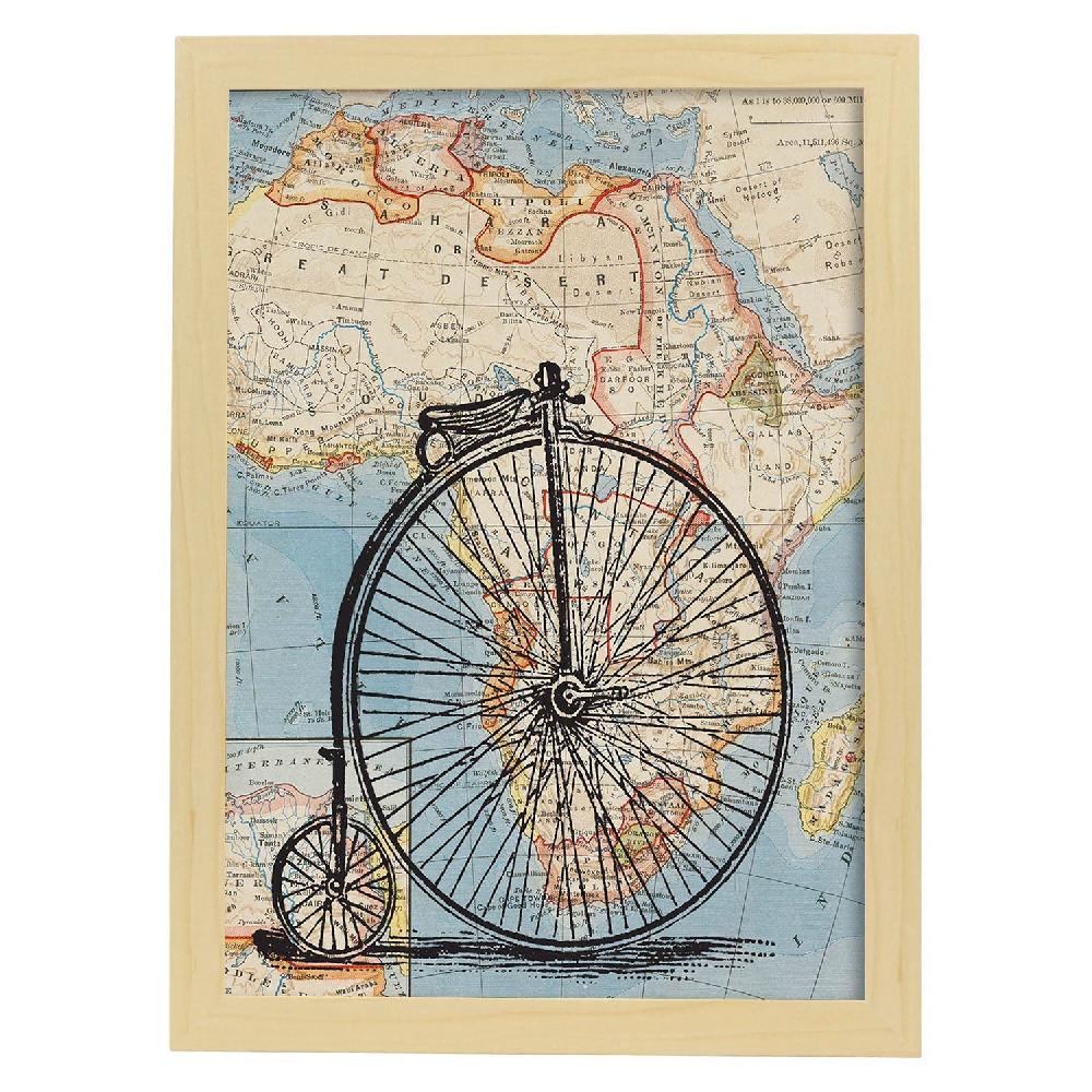 Nacnic Lámina Ciclo A África Con Diseño Vintage