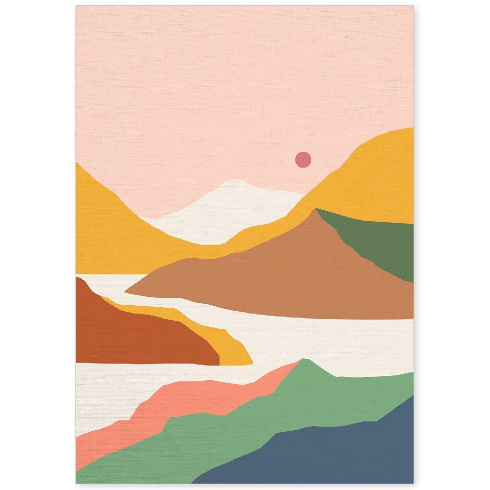 nacnic Lámina Colorida Cordilleras De Día